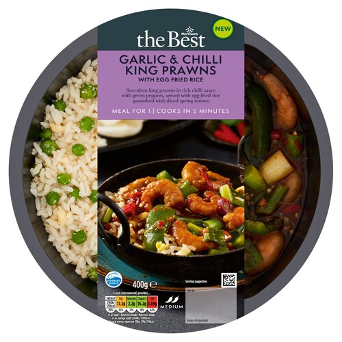 Morrisons The Best Garlic & Chilli King Prawns with Egg Fried Rice