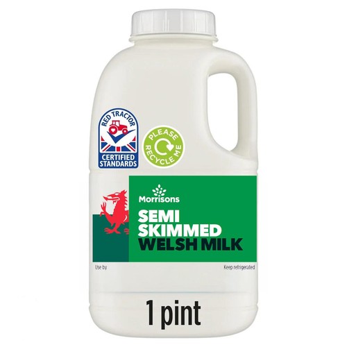 Morrisons Welsh Semi Skimmed Milk  1 Pint