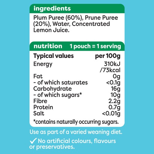 Heinz Prune Baby Food Fruit Pouch 100g