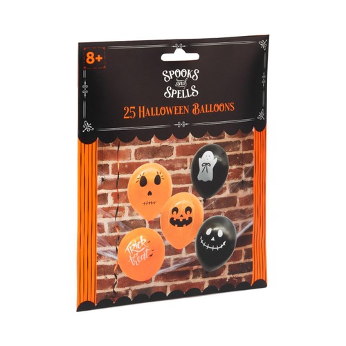 Morrisons Halloween 9" Printed Balloons 25 Pieces