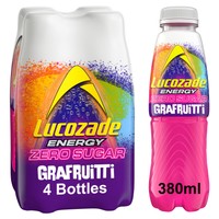 Lucozade Energy Zero Grafruitti 4 x 380ml