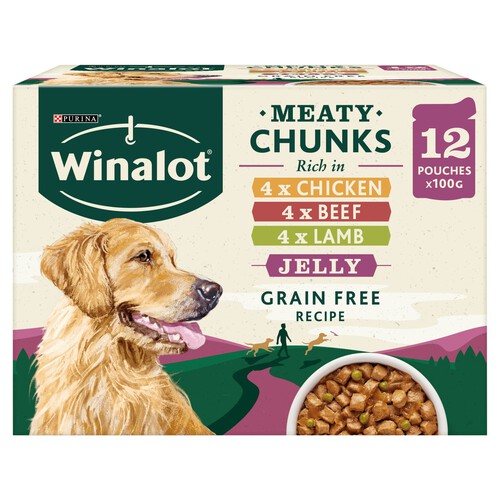 Winalot Wet Dog Food Pouches Mixed in Jelly