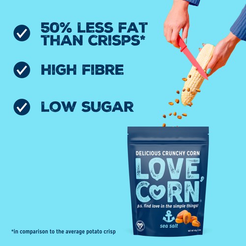Love Corn Sea Salt Crunchy Corn Snack 115g