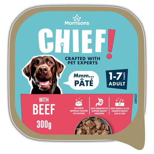 Morrisons Dog Food Beef Pate