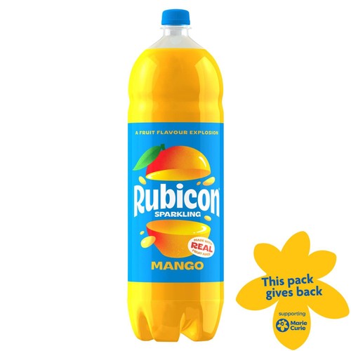 Rubicon Sparkling Mango Soft Drink Bottle 2L
