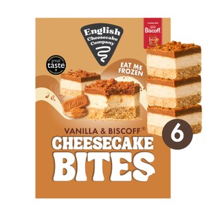 English Cheesecake Company 6 Vanilla With Lotus Biscoff Cheesecake Bites
