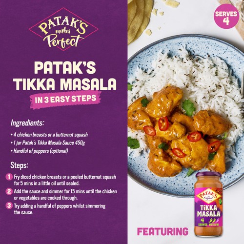 Patak's Tikka Masala Indian Curry Cooking Sauce 450g