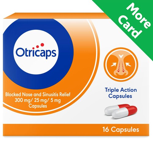 Otrivine Otricaps Blocked Nose & Sinusitis Relief Capsules