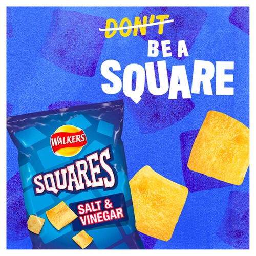 Walkers Squares Salt & Vinegar Multipack Snacks Crisps