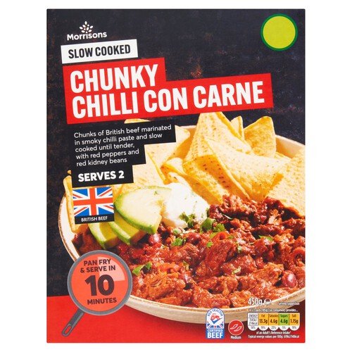 Morrisons Slow Cook Chunky Beef Chilli Con Carne