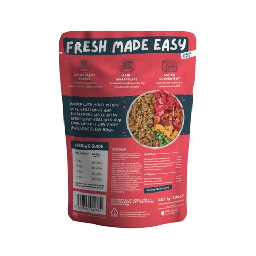Wilsons Bougie Beef Fresh Dog Food Pouch 