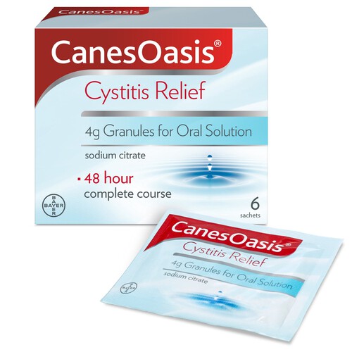 CanesOasis Cystitis Relief 4g Granules for Oral Solution Cranberry Flavour