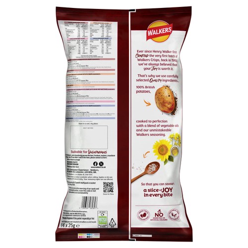 Walkers Meaty Variety Crisps   14 x 25g