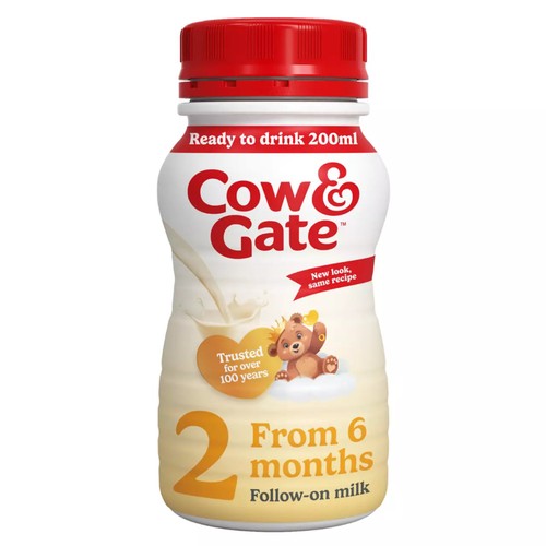 Cow & Gate 2 Follow On Baby Milk Formula Liquid Ready to Feed 6-12 Months