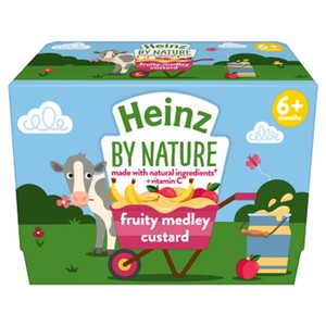 Heinz Fruity Medley Custard Baby Food Dessert Pots 4 x 100g