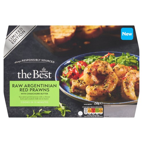 Morrisons The Best Raw Argentinian Red Prawns with Chimichurri Butter