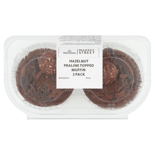 Morrisons Hazelnut Praline Topped Muffins 2 Pack
