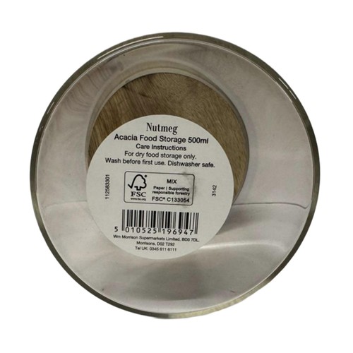 Nutmeg Home Acacia Food Storage 500ml