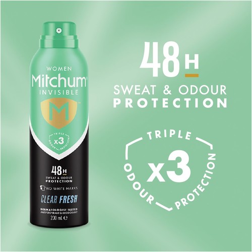 Mitchum Invisible Women Clear Fresh Antiperspirant & Deodorant 