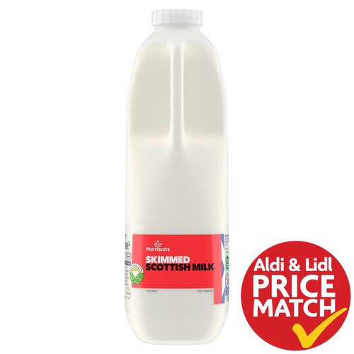 Morrisons Scottish Skimmed Milk 2 Pint