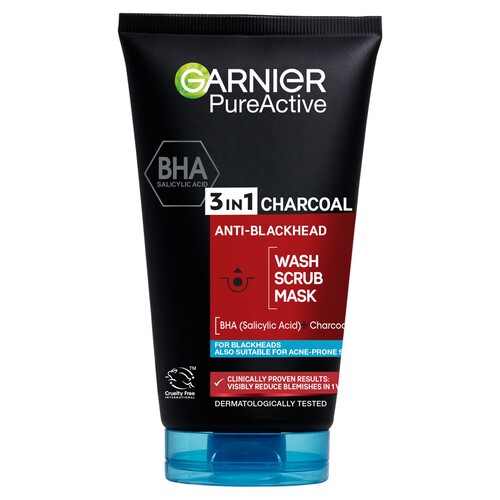 Garnier Pure Active Intensive Charcoal 3 In 1 Wash