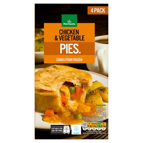 Morrisons 4 Chicken & Vegetable Pies 568g