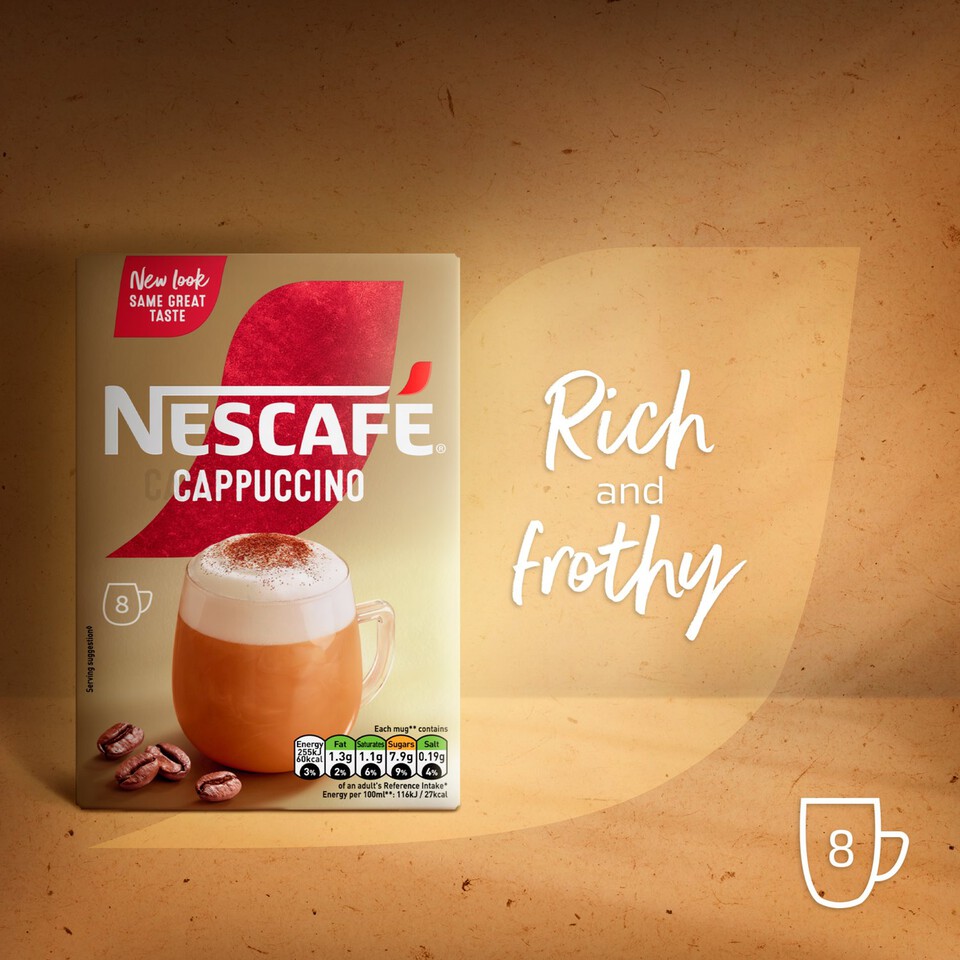 Nescafe Gold Cappuccino Instant Coffee 8 x Sachets Morrisons Online