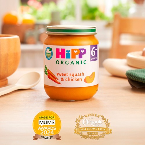 HiPP Organic Sweet Squash & Chicken Baby Food Jar 6+ Months125g