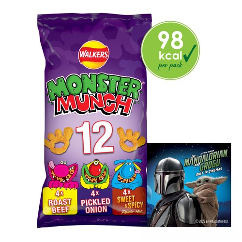 Walkers Monster Munch Variety Multipack Snacks 
