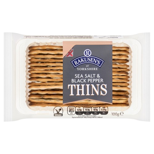 Rakusens Sea Salt & Black Pepper Thins 