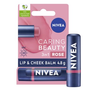 NIVEA Caring Beauty Rose Lip & Cheek Balm 4.8g