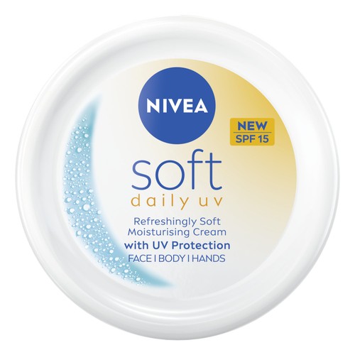 NIVEA Soft Daily UV Moisturiser for Face Hand & Body SPF15 200ml