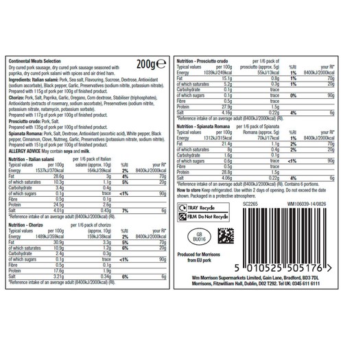 Morrisons Continental Selection 200g