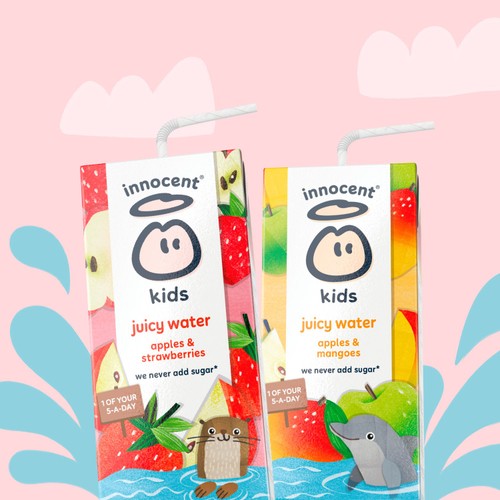 Innocent Kids Juicy Water Apples & Strawberries 3x200ml
