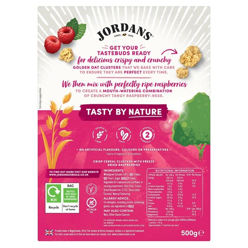 Jordans Country Crisp Breakfast Cereal with Raspberries 