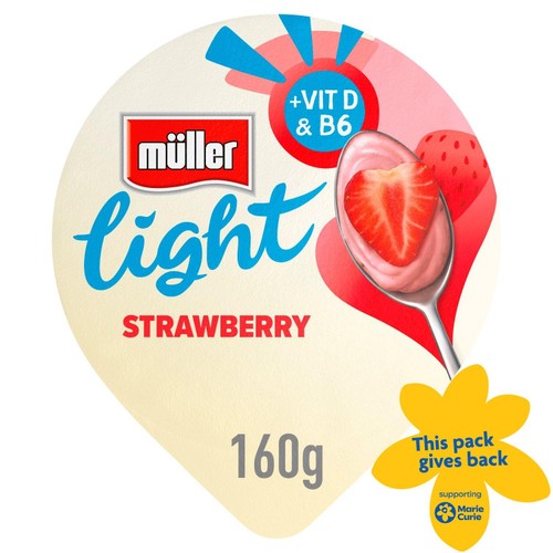 Muller Light Strawberry Fat Free Yogurt 160g