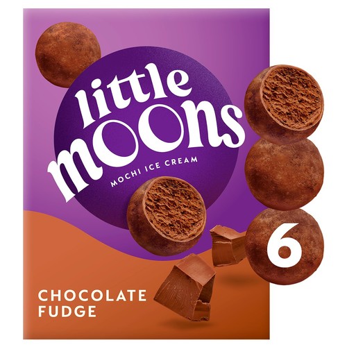 Little Moons Chocolate Fudge Mochi Ice Cream Snack 