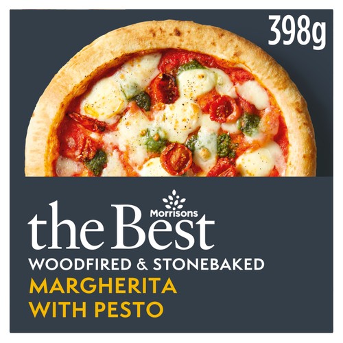 Morrisons margherita with pesto stonebaked pizza