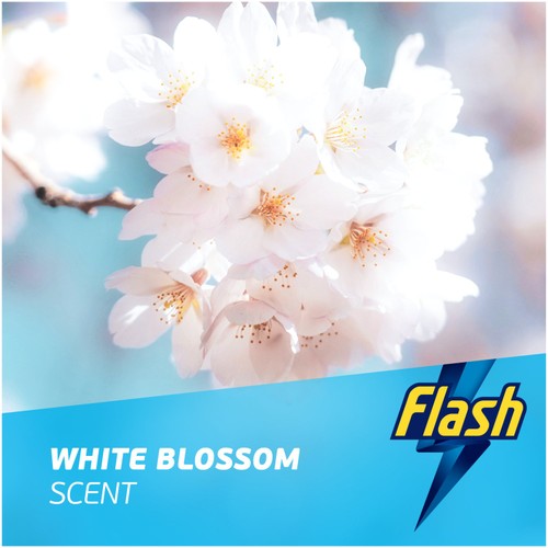 Flash Bathroom Spray Wipe Done Antibacterial White Blossom Cleaning Spray