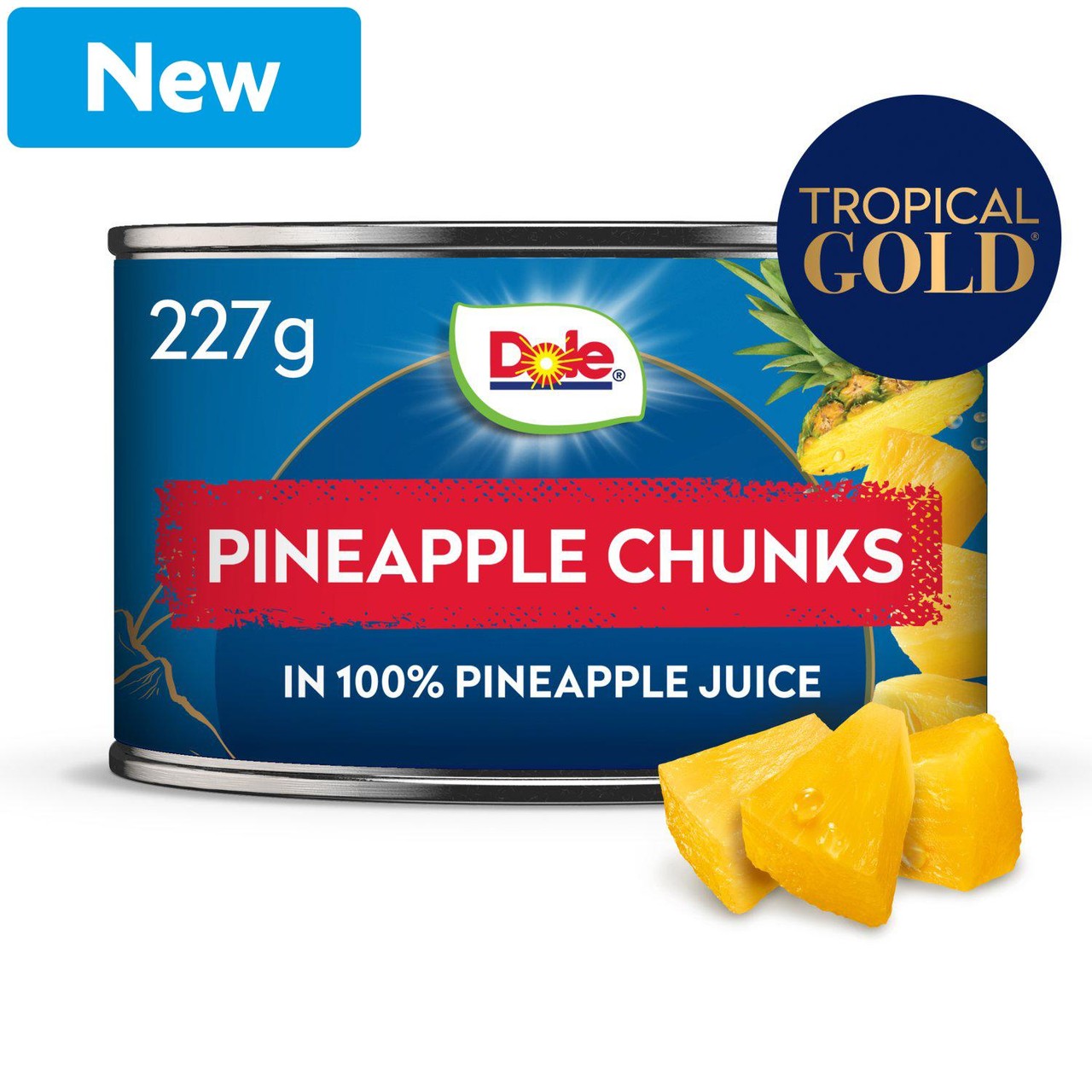 Dole Gold Pineapple Chunks In Juice 227g