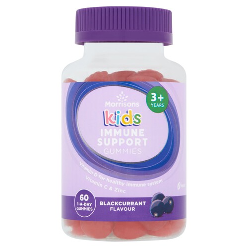 Morrisons Kids Vitamin C Immune Gummies Blackcurrant