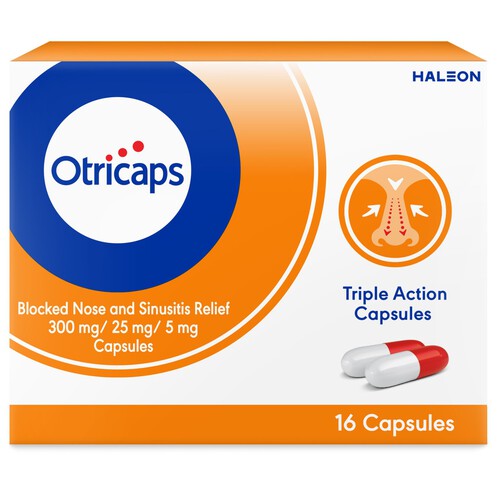 Otrivine Otricaps Blocked Nose & Sinusitis Relief Capsules