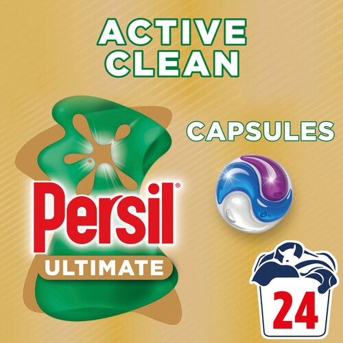 Persil Ultimate Active Clean Laundry Washing Capsules 24 Washes