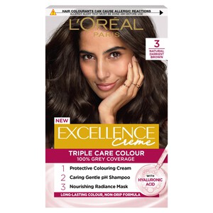 L'Oreal Paris Excellence Creme Natural Darkest Brown 3 Permanent Hair Dye | Morrisons