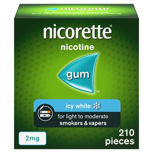 Nicorette Icy White 2mg Gum (Stop Smoking Aid)