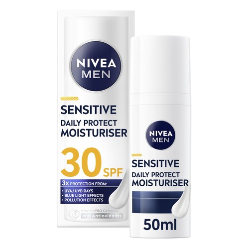 NIVEA MEN Sensitive Daily Protect Moisturiser SPF30 50ml