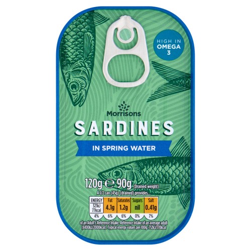Morrisons Sardines In Spring Water 120g