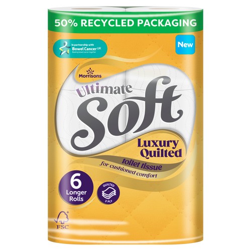 Morrisons Ultimate Soft Quilted Toilet Rolls 6 pack