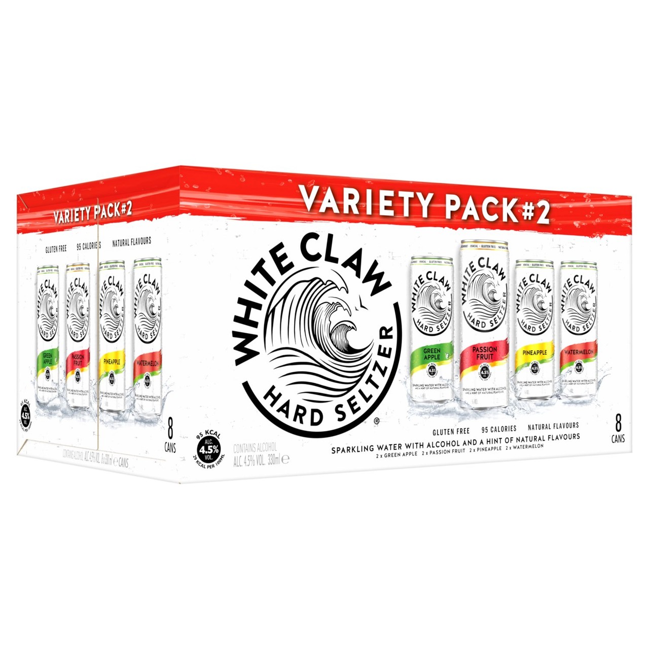 White Claw Hard Seltzer Variety Pack Version 2 (8 x 330ml)