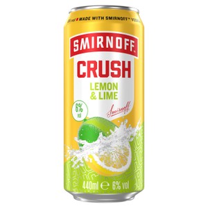 SMIRNOFF CRUSH LEMON AND LIME 440ML